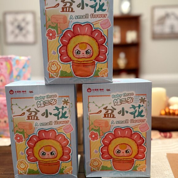 LOT OF 3 BABY THREE SMALL FLOWER POTS NEW - Picture 1 of 4